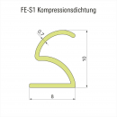 FE-S1 Silikon Kompressionsdichtung transparent